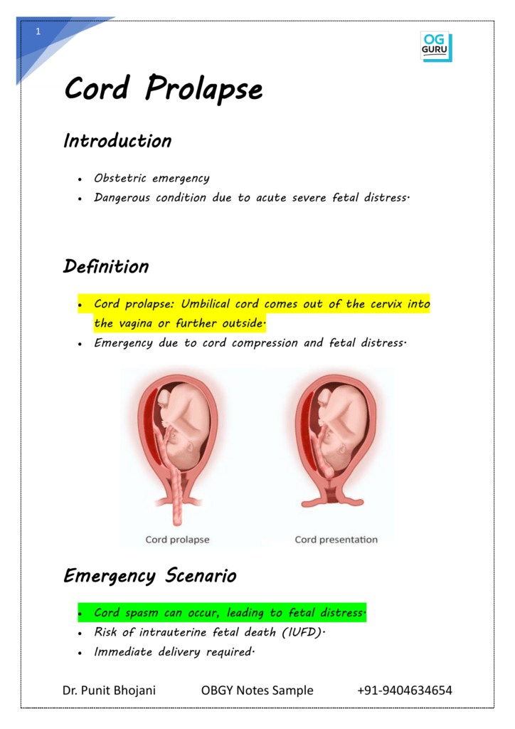OBGYN Lecture Notes by Dr. Punit Bhojani - Notespaedia